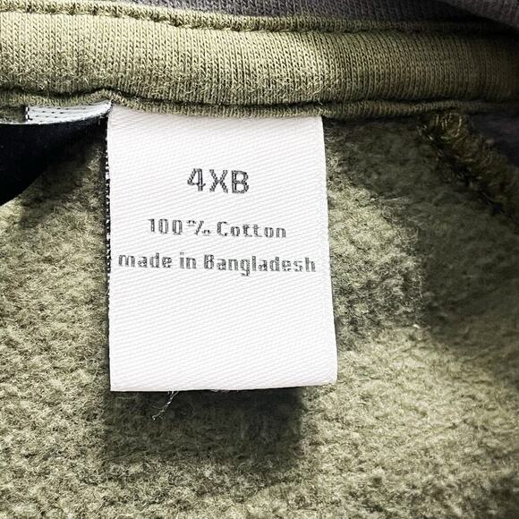 Sean John Men’s Cotton Full Zip Hoodie Sweatshirt Sz 4XB‎ Green Gray Logo - Picture 6 of 9